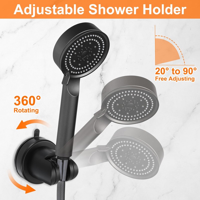 sourcing map Shower Head Holder, Suction Cup Shower Head Holder,