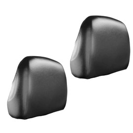 SLIMI 2 PCS Cars Headrest Covers, PU Leather Scratch-Resistant Elastic Headrest Protectors, Universal Seat Headrest Dust Cover, for Most Cars, Trucks, SUVs (Black #M)