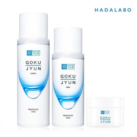 Hada Labo Gokujun 3-Piece Set: Lotion 170ml + Milk 140ml + Cream 50g / 하다라보 고쿠쥰 3종 로션170ml+밀크140ml+크림50g