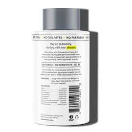 Untoxicated Micellar Water - Gentle Makeup Remover, No Rinse Cleanser & Toner for Sensitive Skin - No Common Irritants - Alcohol Free - Oil Free - Fragrance Free - 7 Ounce