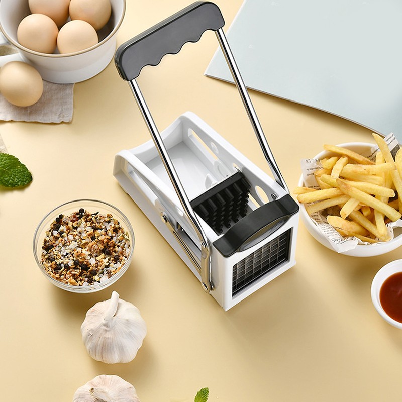 French Fry Cutter Manual Professional Potato Cutter Stainless Steel Great
