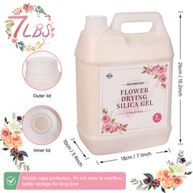 Absorbking Silica Gel Flower Drying C 7 LBS Flower Drying Silica by Reusable, Color Indicating Silica Gel Beads for Drying Flowers, Silica Sand Flower Drying for Wedding Decoration, Resin Mold, Graduation