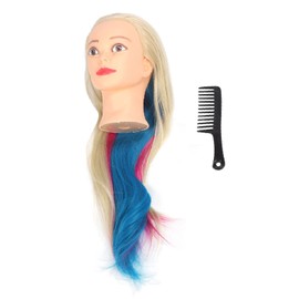 Hair Mannequin Head Colorful Hair Braiding Practice Hairdressing Mannequin Head for Salon
