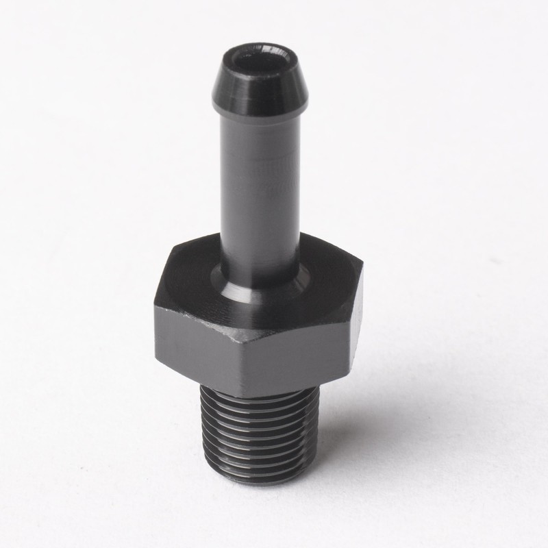 1/8" NPT Male to 1/4" Hose Barb Aluminum Adapter Fitting