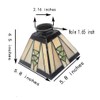 HUIMEIJU Tiffany Square Wall or Pendant Lamp - Geometric Stained