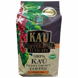 Natural Dark Whole Bean Ka'u Coffee (16 Ounce), 100% Hawaiian Award Winning Coffee by Ka`u Coffee Mill
