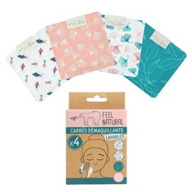 Feel Natural 4 x Square Make-Up Remover