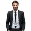 Horizontal ID Badge Holder with Breakaway Lanyards Clear Plastic Name