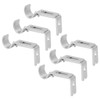 6PCS Curtain Rod Brackets Iron Adjustable Window Curtain Rod Support