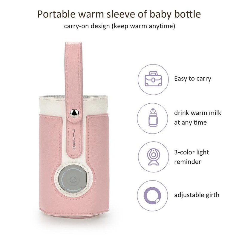 Bottle Warmer Bag 3 Temperature Adjustable Portable Baby Bottle Warmer