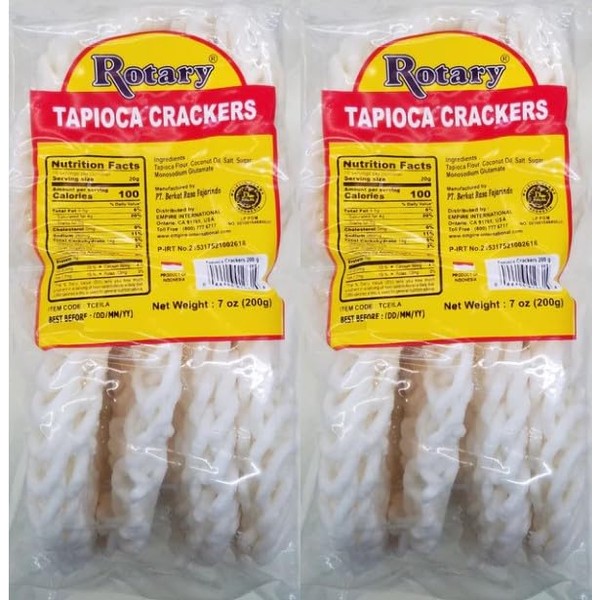 Rotary Tapioca Crackers Kerupuk 200gr/7oz (Pack of 2) - Product
