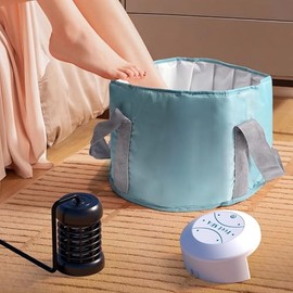 Generic Portable Ionic Foot Bath Detox Machine, Ionic Foot Spa Detox Machine, Foot Spa Cleanse Machine with Super Duty Ion Arrays, Folding Foot Basin & Carrying Bag for Beauty Salon, Home & Travel