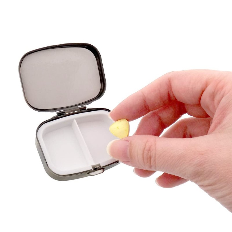 Daio Manufacturing B325-2 Square Portable 2-Compartment Accessory Case, Stainless Steel,