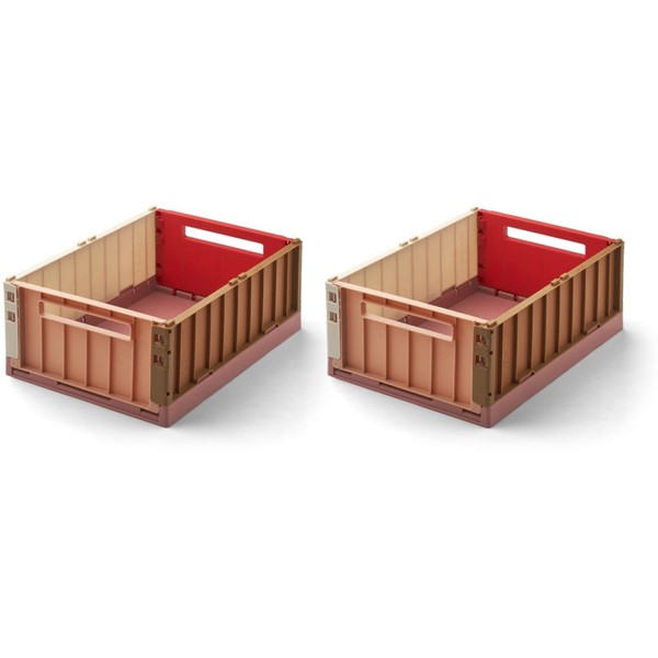 Liewood Weston Storage Box | Dusty Raspberry MULTI, Small 2 Pack