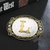 HUABOLA CALYN Western Belt Buckle Initial Letters ABCDMRJ to Z