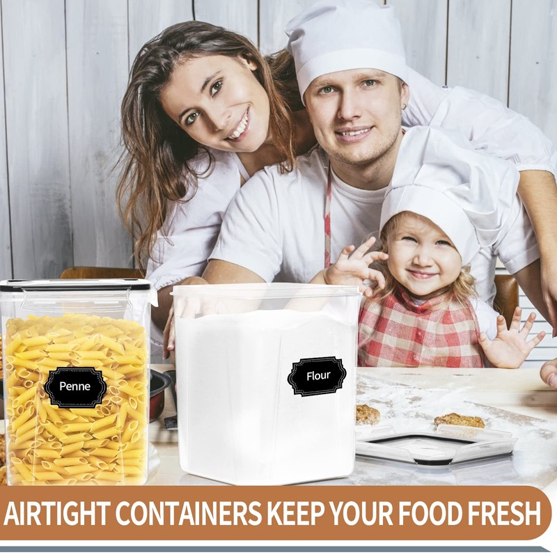 PRAKI Large Airtight Food Storage Containers 5.2L / 195oz, BPA