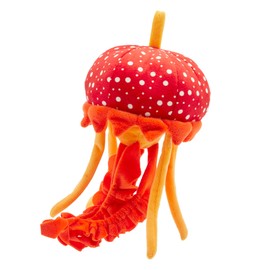 Zappi Co 100% Recycled Plush Jellyfish Orange Toy (33cm Height) Stuffed Soft Cuddly Eco Friendly animals Collection For New Born Child First kid