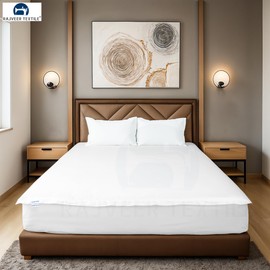 Zip On Fitted Sheet - Includes 1 Fitted Base + 2 Zip Sheet - Easy to Change, Won’t Pop Off Queen Sheet - Soft 600 TC Cotton Fitted Sheet- 18” Deep Pocket Queen Size- White