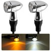 evermotor CNC Chrome Mini Motorcycle LED Indicator, 12 V, Pack