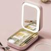 Jewelry Storage Box 3 Color Adjustable Lighting Leather Travel Makeup