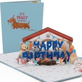 Lovepop Lovepop® 3D Pop-Up Karte Geburtstag Hunde Geburtstagskarte Dog Lover Card für Hundebesitzer & Hundefreunde | inkl. Umschlag & Versteckfach für Geld & Gutscheine