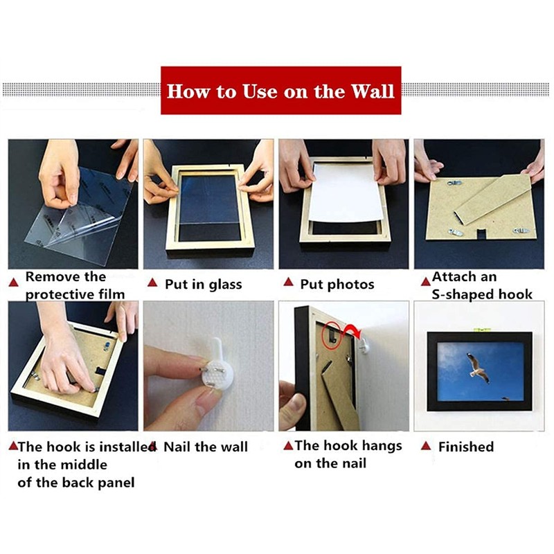 ZYUE 6x8 inch Picture Frame Made of 100% Solid Wood