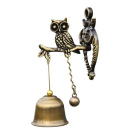 Boa Sorte Antique Doorbell Magnet Animal Motif Call Bell (Owl)