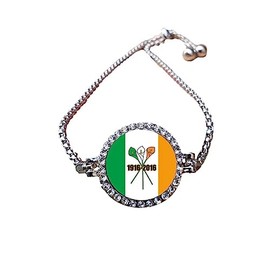 Easter Rising Ireland Silver Colour Bracelet With Diamantes And Gift Box