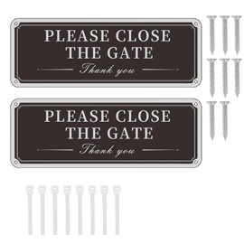 2 Pcs Please Close The Gate Sign Dog,Beware Of The Dogs Signs,Outside Warning Bewares Keep Gates Closed,Free Aluminum,Uv Protected,Resistant Durable Ink,Weather Fade for Outdoor Doors Wall Fence