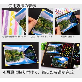 Set of 15 Photo Corner Stickers Transparent Corner Photo Stickers Corner Album Stickers Photo Stickers Fixed Photo DIY Handmade Album Diary Decoration Stickers (White 15 Ng Approx 1520 Pieces)