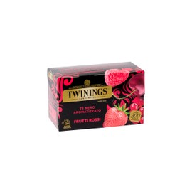 Twinings Tè Nero Aromatizzato ai Frutti Rossi, Gusto Morbido e Dolce, Infusi e Tisane, 1 Confezione da 20 Filtri