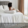 MR&HM Satin Bed Sheets, Full Size Sheets Set, 4 Pcs