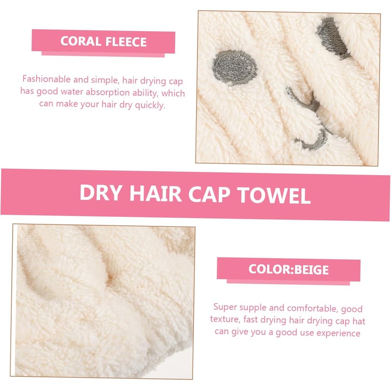 Ipetboom 3 Piezas Gorro para Secar El Cabello De Coral