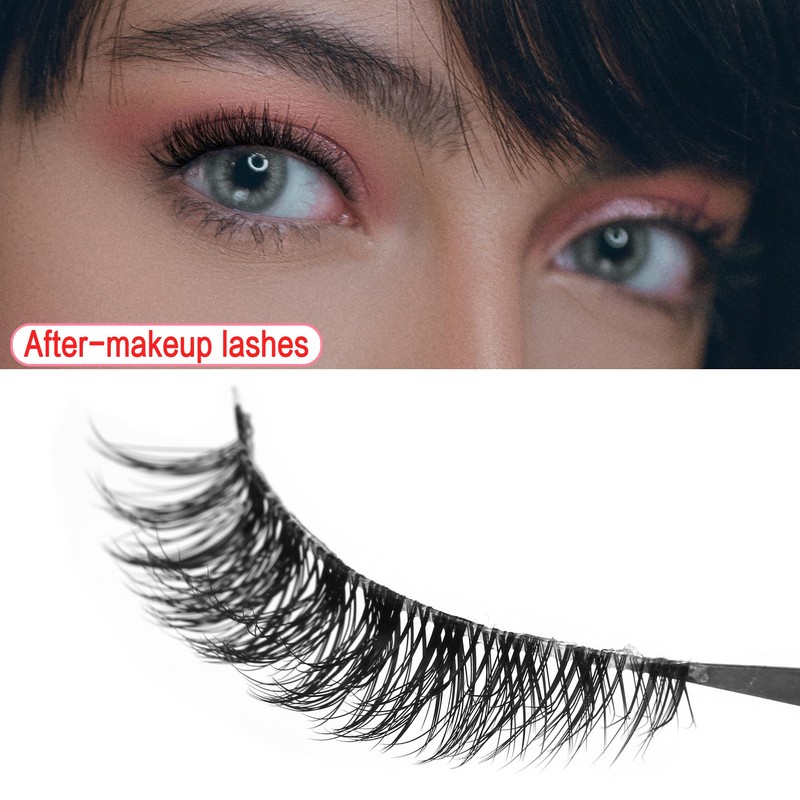 False Eyelashes 6D Lightweight Natural Comfortable Demi Wispy Cat Eye