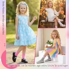 Utensilsto 6 paia di calzini da tennis a forma di cuore per ragazze, calzini sportivi per bambini, calzini da tennis con cuore, calzini da corsa, calzini sportivi per bambini, Multicolore Strisce