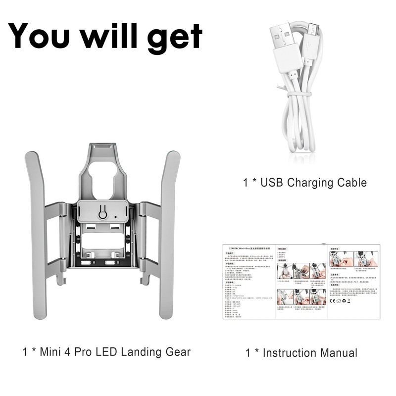 Craznick - Equipo de aterrizaje para DJI Mini 4 Pro