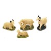4 x Sheep Aries and Lambs Christmas Figurines 6cm Birth
