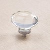 CLCTK 8 Pack Glass Cabinet Knobs and Pulls, Oval Crystal