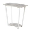 Convenience Concepts Graystone End Table, Gray / White Frame