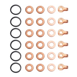 X AUTOHAUX Fuel Injector/O-Ring Kit for Dodge 5.9L 12 Valve 4bt 6bt 5.9L Diesel Engines 1991.5-1998.5 / Fuel Injector Seal Ring Kit Durable/Rubber / 1 Set/Black