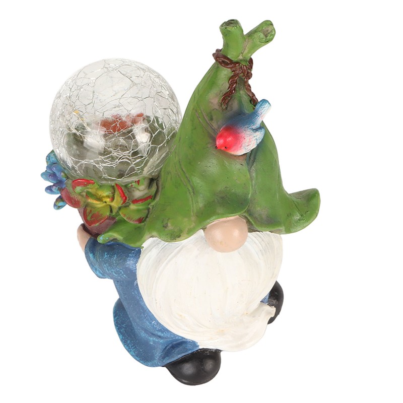 Faceless Doll Statue Exquisite Solar Powered Light Bright Colors Durable