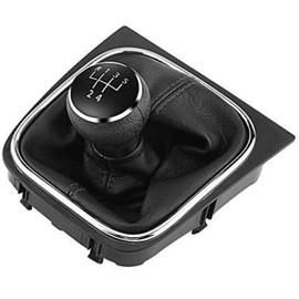 Gear Shift Knob-5 Speed Gear Stick Shifter Head Gearstick Gaiter Boot Kit Compatible with Golf 6 MK5 MK6 Jetta 2005-2014