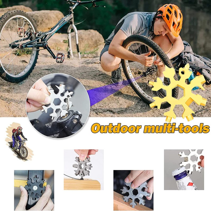18 in 1 Snowflake Multi Tool, Snowflake Multitool Tool, Snowflake