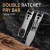 ainhue A391 Compact 3.91 inches Stonewashed TC4 Titanium Pry Bar