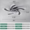 Ruibutrade Low Profile Ceiling Fan with Remote &APP Control, Quiet