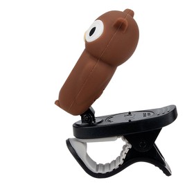 Easy Control Electric Violin Clip on Tuner Cute Owl Cartoon Acoustic Guitar Tuner, Brown