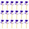 20PCS Artificial Colorful Flowers Galaxy Rose Crystal Flower Glass Rose