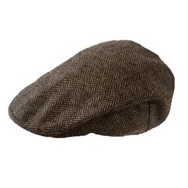 TOSKATOK® Boys Girls Kids Tweed Flat Cap-Brown-HERR