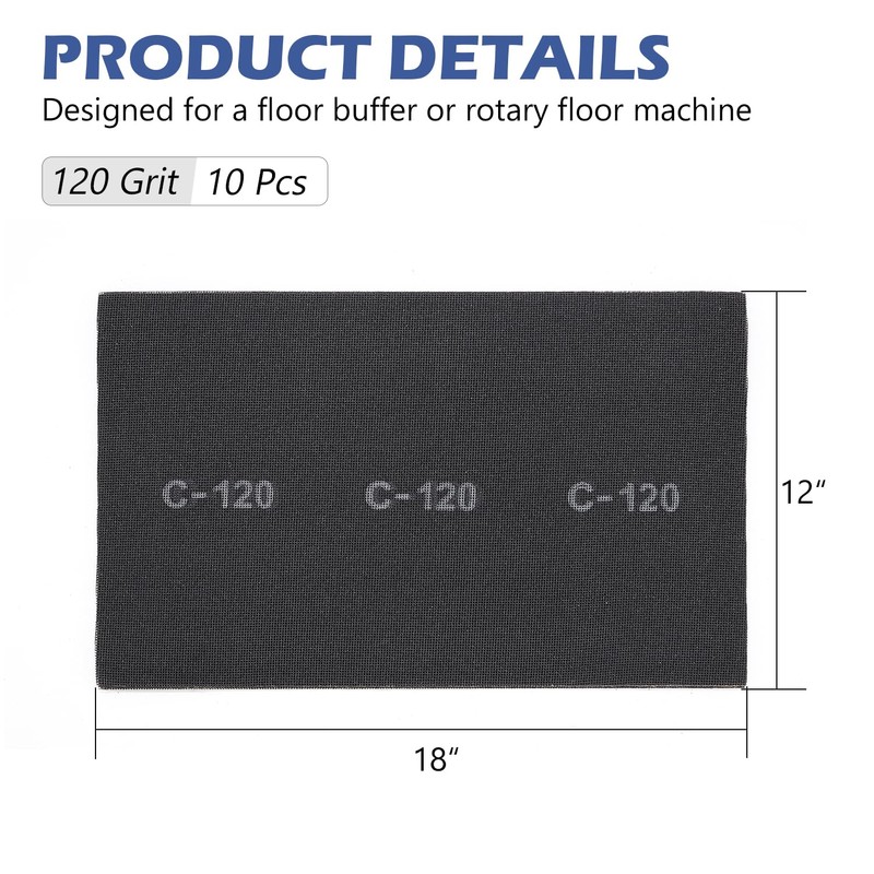 HUAALIUCHE 12"x18" 120 Grit Sanding Screen Sheets (10-Pack) – Professional