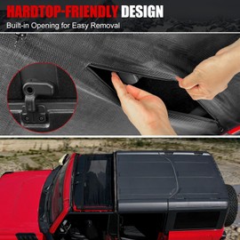 Mabett Sunshade for Ford Bronco 4 Door 2025 2021-2024 Bimini Sun Shade Top, Mesh Sunshade for Bronco 4-Door Blocks UV, Leaves, Bikini Top Cover for Bronco Accessories (Not Fit Soft Top)